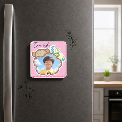 Personalised Musical Fridge Magnet with Custom Photo, Name & Song  Rechargeable Battery, Type-C USB Charging | Birthday Gift for Kids & Music Lover Boy